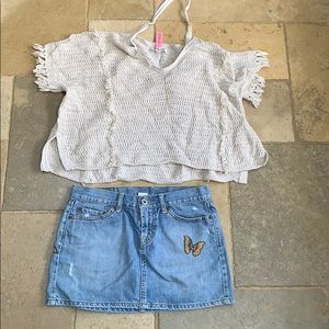 Madewell crotchet top. Size Small.